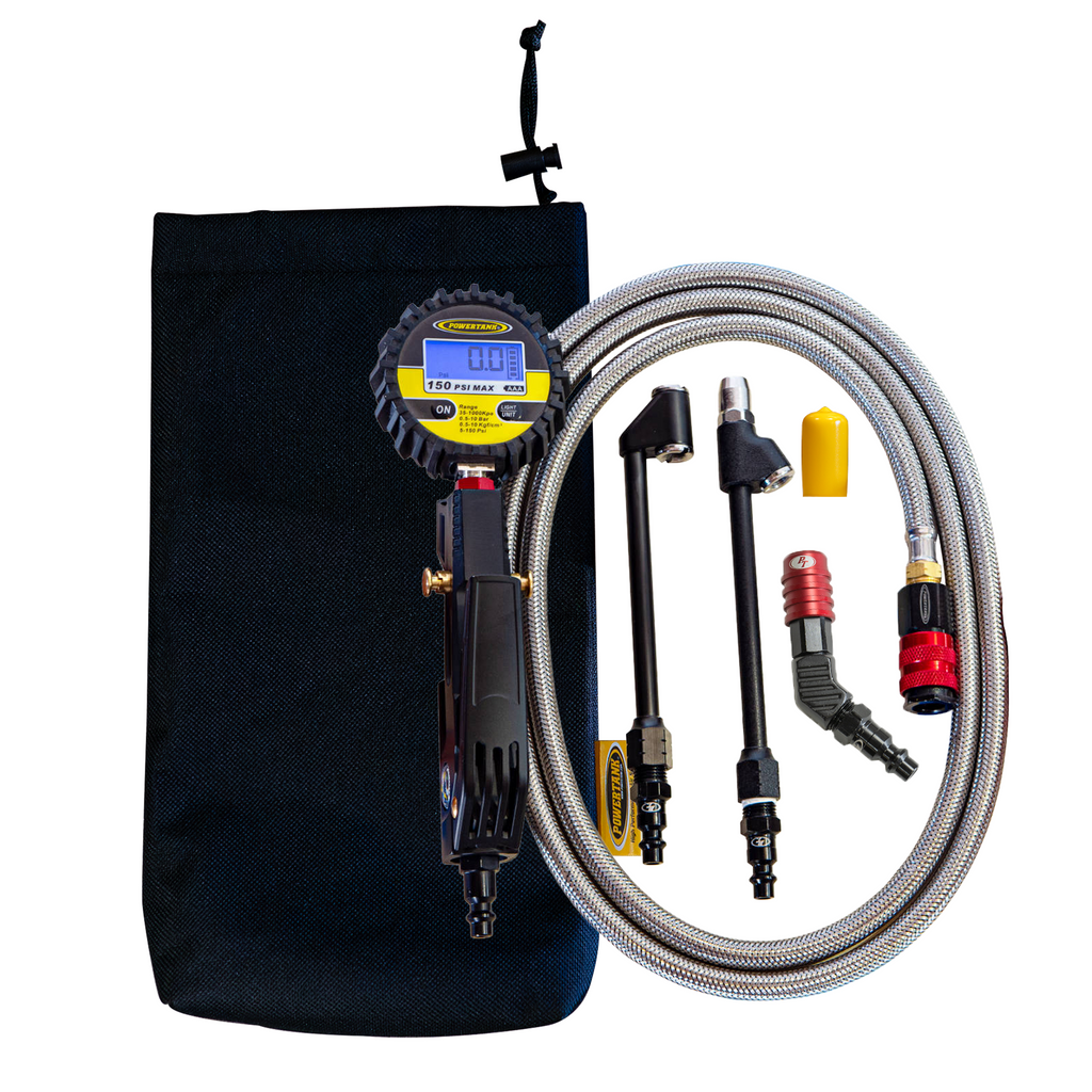 Power Tank Big Kahuna Digital - Ventoso™ RED Tire Inflator with Gauge, 6 ft. Hose, and Quick-Switch Chucks
