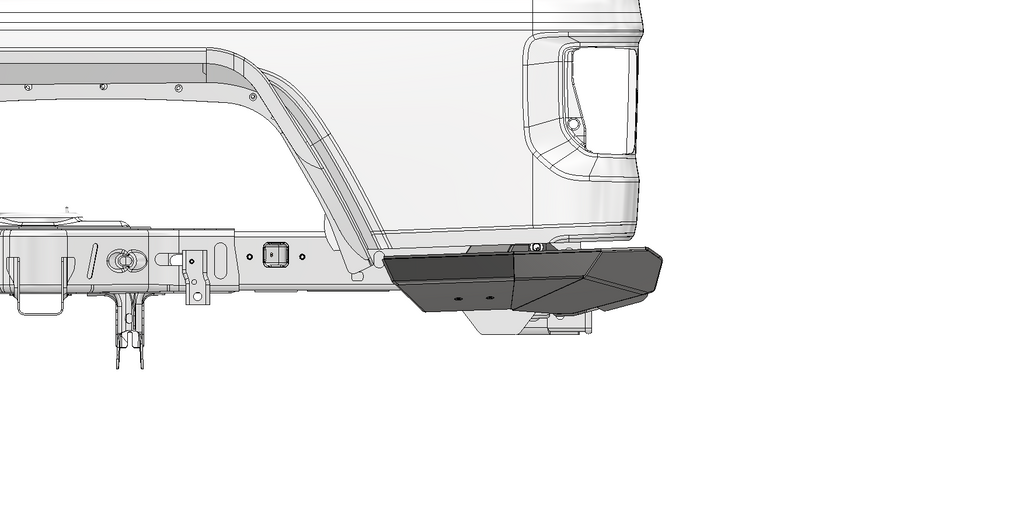 Parachoque trasero Tomahawk de alto despeje para Jeep JT