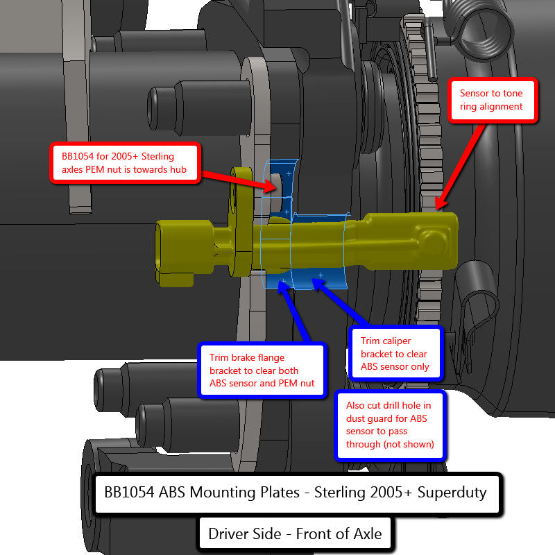 Artec ABS Mounting Plates - Sterling 2005+ Superduty