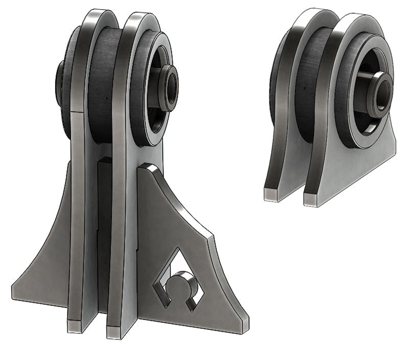 Soportes de horquilla superior para armadura delantera de bajo perfil, para soldar