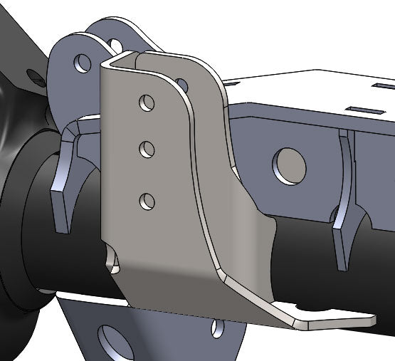 Artec Raised Trackbar Bracket for 3.5" Diameter Front Axle