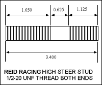 Artec High Steer ARP Studs and Nuts 5 PACK KIT