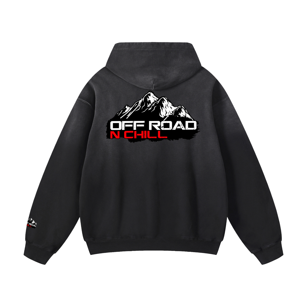 Off Road n Chill Heavyweight Sunfade Oversized Hoodie