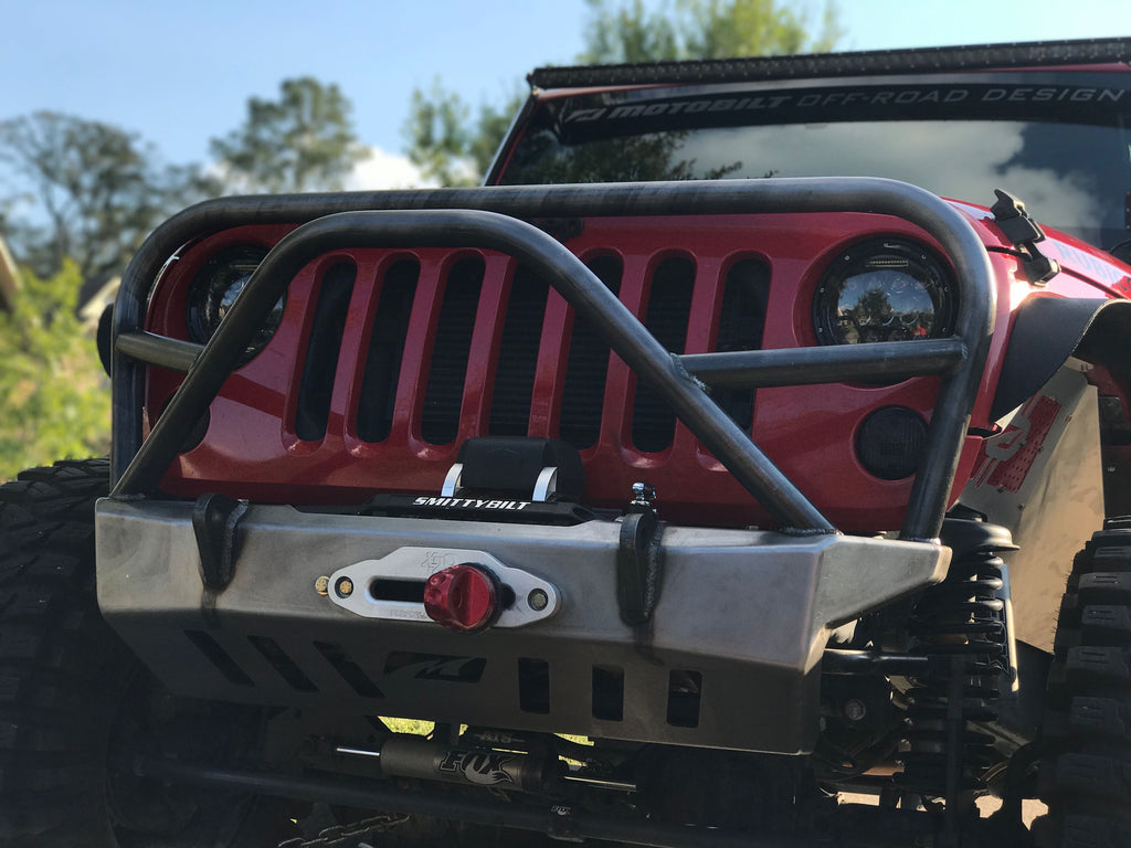 Motobilt Jeep Wrangler JK / JKU Crusher Front Bumper w/Grill Hoop and Stinger
