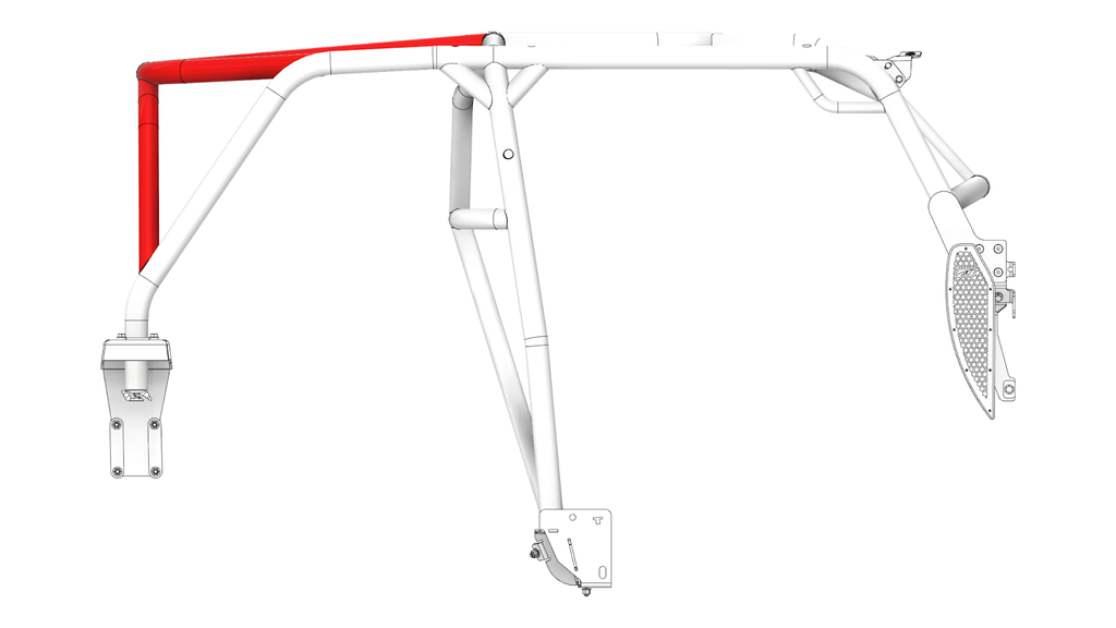 Kit de Tubo Superior Trasero Adicional para Sistema de Jaula Antivuelco de Jeep JK de 2 Puertas