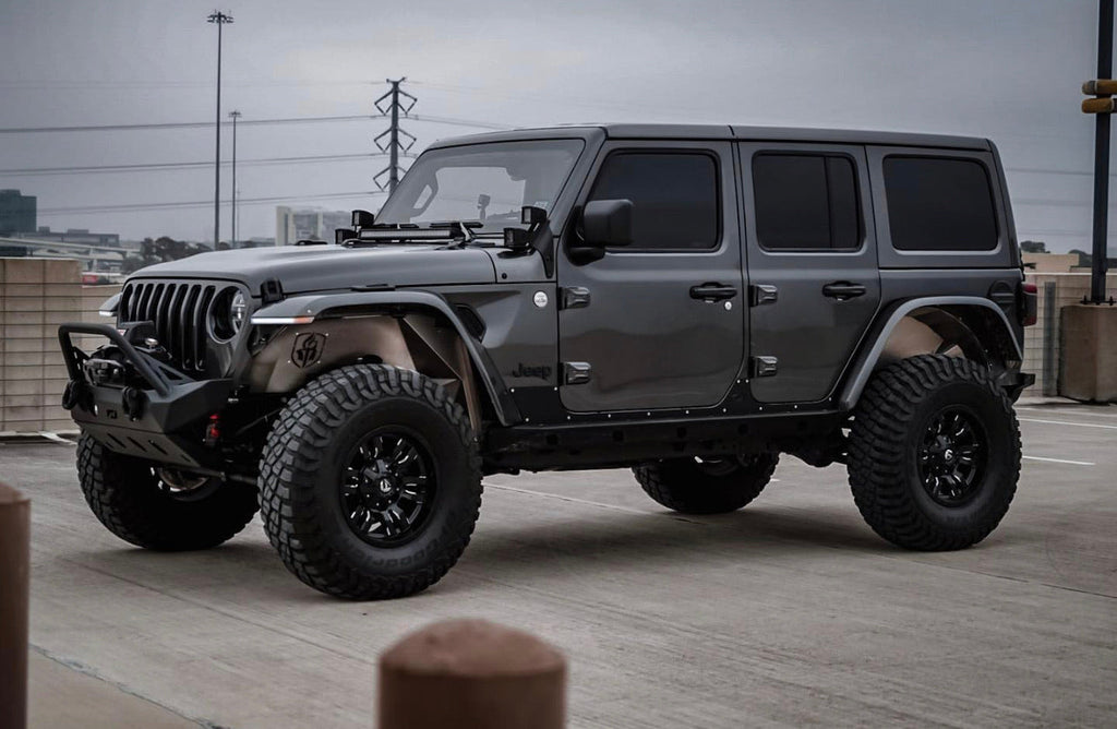 Motobilt Jeep Wrangler JL / Gladiator JT Hammer Front Bumper w/ Bull Bar, Fog Mounts & Skid Plate