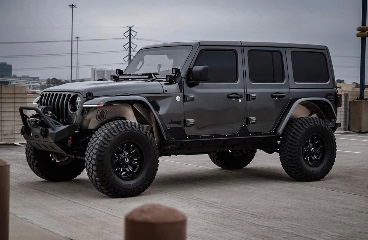 Motobilt Jeep Wrangler JL / Gladiator JT Hammer Front Bumper w/ Bull Bar, Fog Mounts & Skid Plate