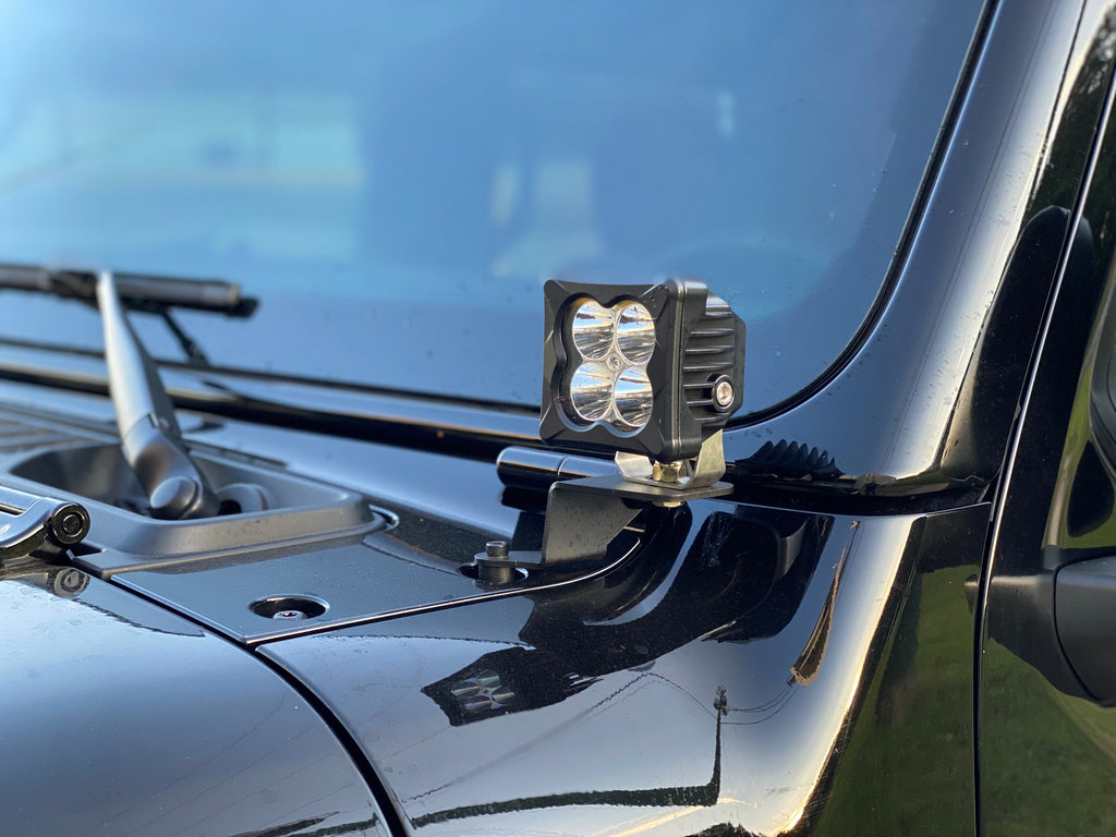 Kit de montaje de luces en el pilar A para Jeep JL/JT - Acero inoxidable