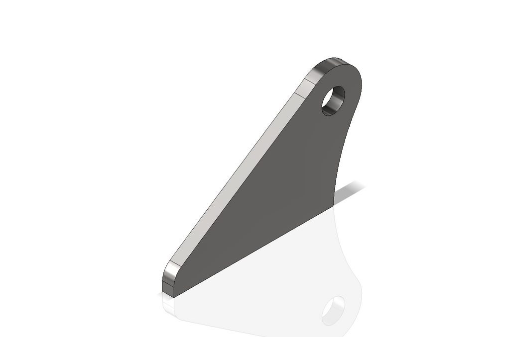Flat Bottom Tall Offset Hole Coilover Tab
