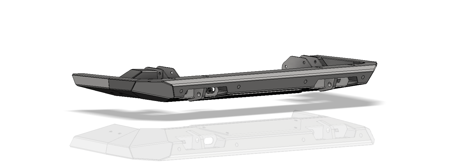 Parachoque trasero Tomahawk de alto despeje para Jeep JT
