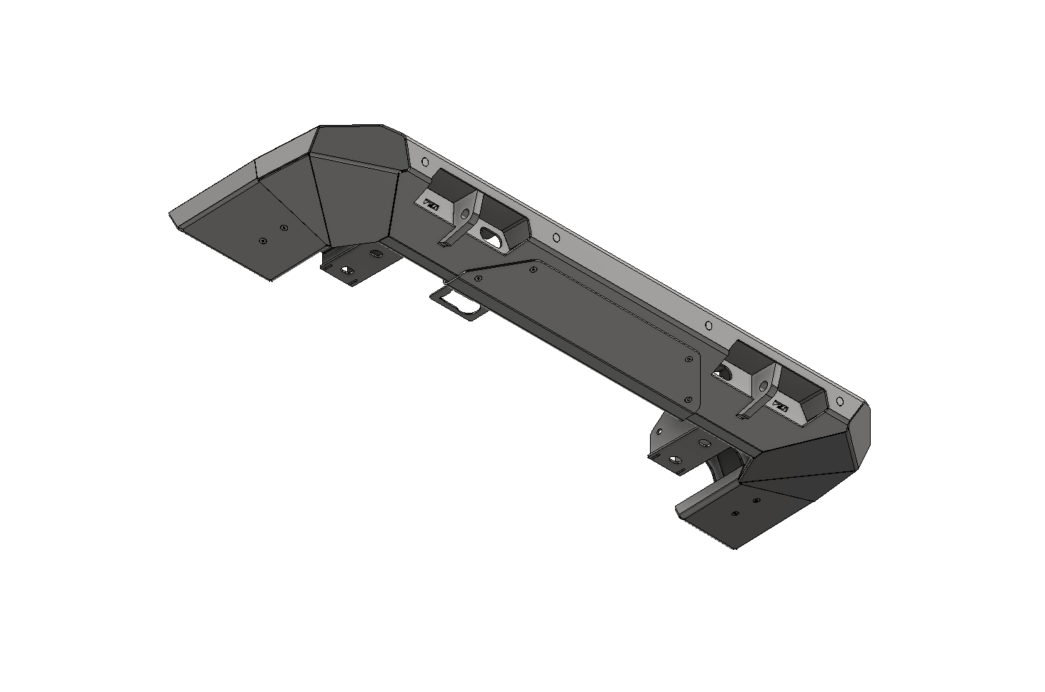 Parachoque trasero Tomahawk de alto despeje para Jeep JT