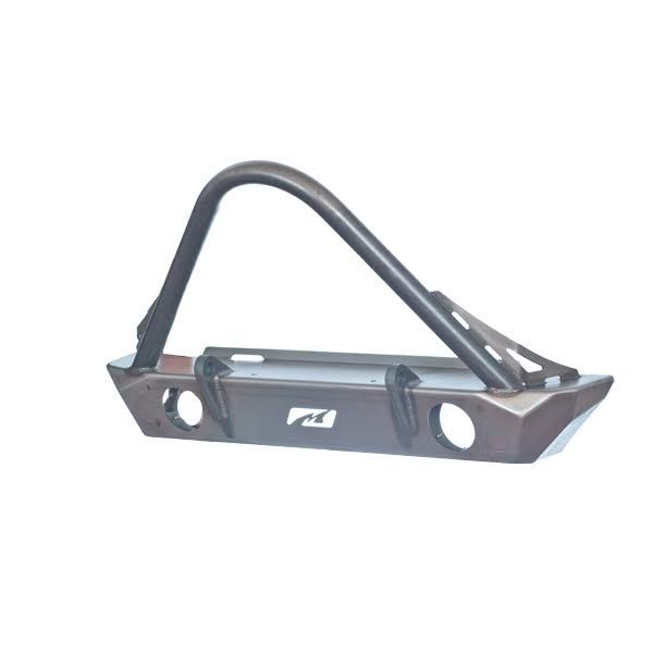 Parachoques delantero Motobilt Jeep Wrangler JK / JKU Hatchet Series con corte de chasis, Stinger y montajes para faros antiniebla