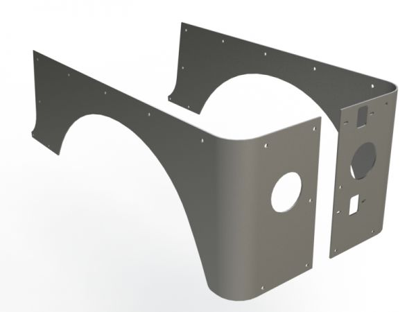 Protecciones de aluminio para esquinas de 4" para Jeep TJ