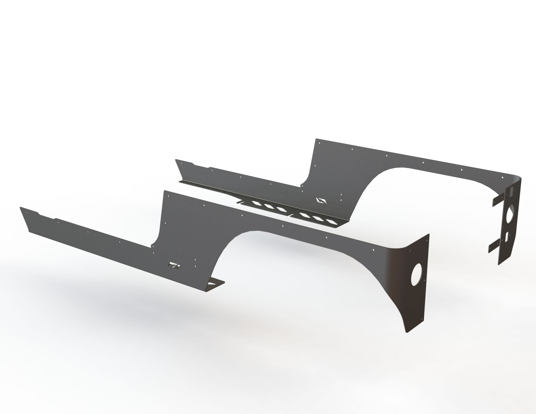 Protecciones de rocas para Jeep LJ Unlimited con esquinas modificadas