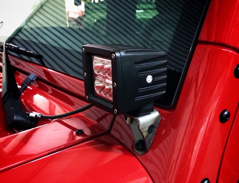 Kit de montaje para luces LED de pilar A para Jeep JK / JKU