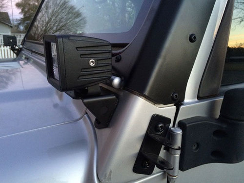Soportes de montaje de luces LED de pilar A para Jeep TJ/LJ