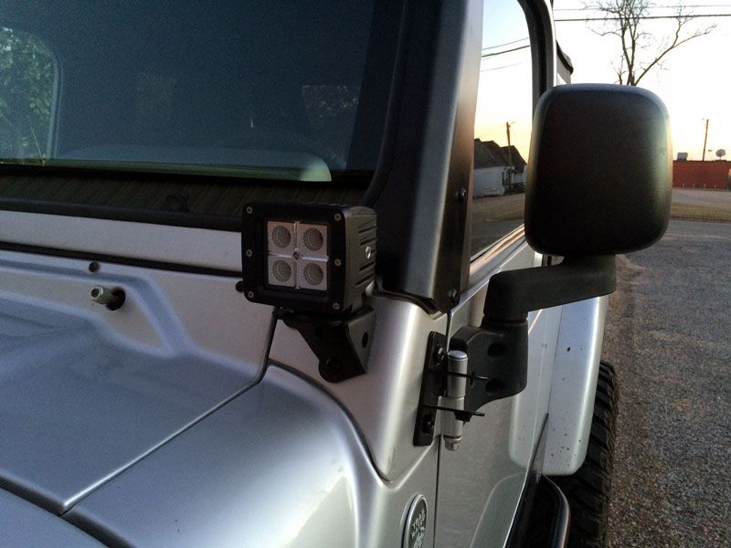 Soportes de montaje de luces LED de pilar A para Jeep TJ/LJ