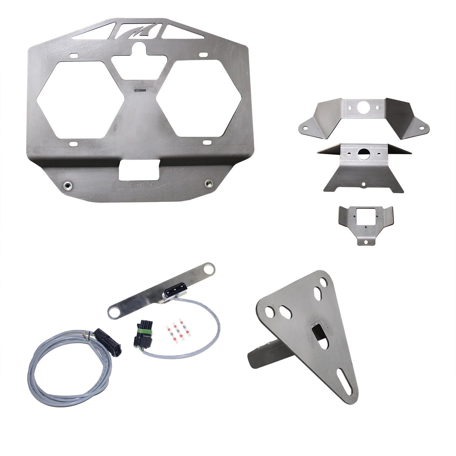 Kit de reubicación de matrícula de repuesto con soporte para cámara y luz de matrícula para Jeep JL