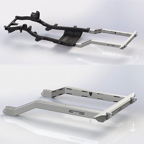 Motobilt 04-06 Jeep Wrangler LJ Back Half Frame Kit w/ wide bumper