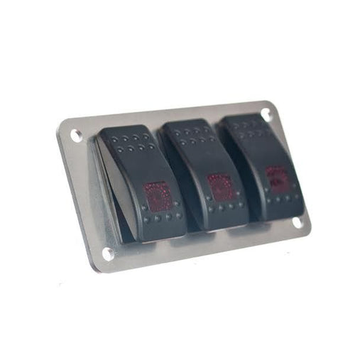 Panel de interruptores de aluminio de 3 orificios