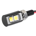 Perno LED en miniatura para matrícula - Montaje tipo espárrago - Blanco frío con carcasa negra (1 luz)