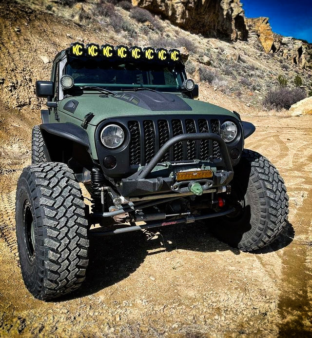 Parachoques delantero con barra protectora Motobilt Tomahawk Frame Chop para Jeep Wrangler JK, JL y Gladiator JT